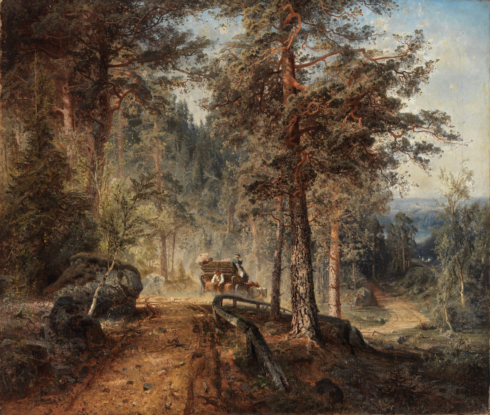 Artwork: Werner Holmberg: Road in Häme (A Hot Summer Day), 1860