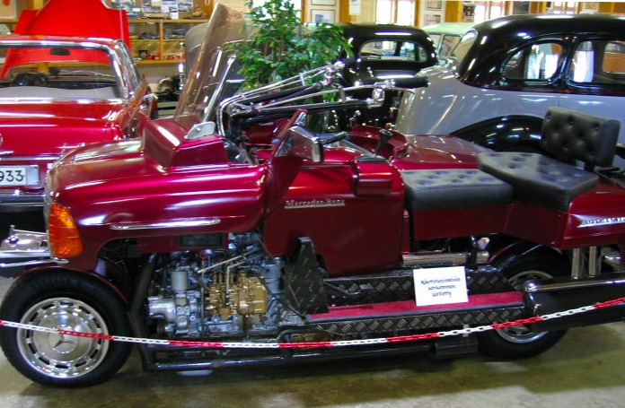 Mercedes-Benz sidecar motorcycle from the side